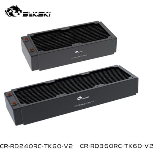BYKSKI 360mm Copper Radiator for PC Cooling 60mm Thickness for 12cm Fan Water Cooler High performance cooler Radiator 120mm fan