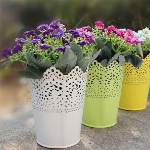 Cute Out Metal Pen Pencil Pot Holder Container Table Tidy Organizer Office Home Window Desk Planter Pot