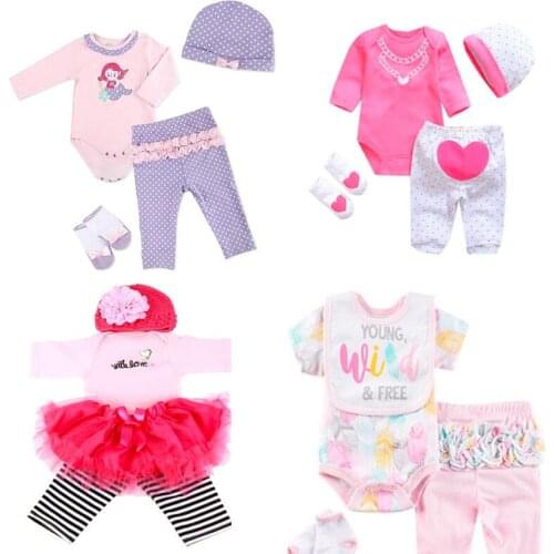Many Doll Dress Fit For52-57cm Baby Doll NPK doll bebe Reborn Doll Clothes high quality dress all cotton clothes