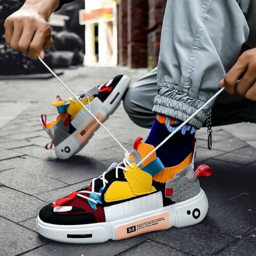 New Fashion Colorful Shoes Men Sneakers Men Shoes Sapatos Masculino Streetstyle Patchwork Sport Breathable Zapatos De Hombre