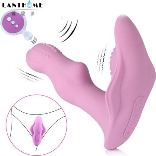 Wearable Dildo Vibrator Panties Sex Toys for Women Perineum Massage Butterfly Vibrator Remote Control Vagina Clitoris Stimulator