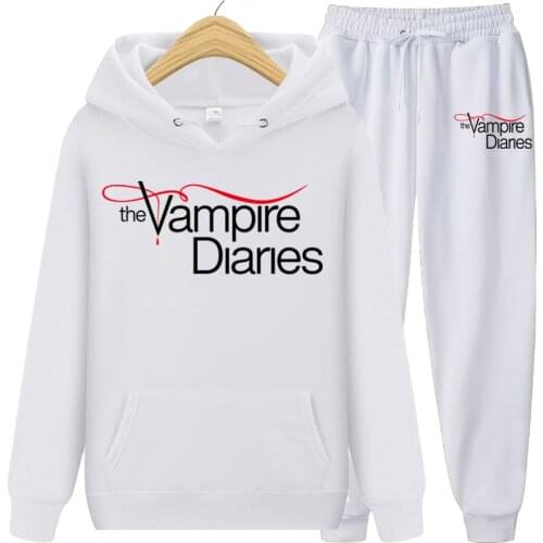 New The Vampire Diaries Hoodies women mens hodies+Jogging Pullovers Sweatshirts hoodie Women Mens Casual hooded clothes unisex