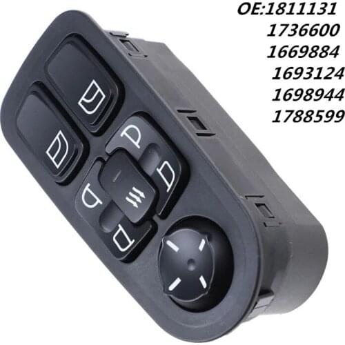 New High Quality 1811131 1736600 1669884 Window Control Switch Driver Side RH For DAF XF105 2005-2013 1693124 1698944 1788599