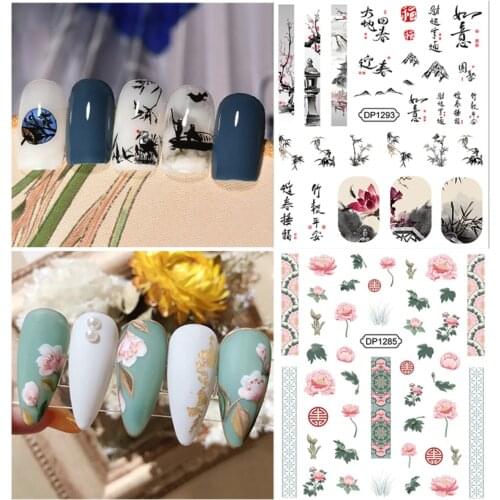 Chinese Nail Polish Equipment Nail Sticker Set Nails Decorations Accesoires Nail Supplies Press On Nails Stickers and Decals