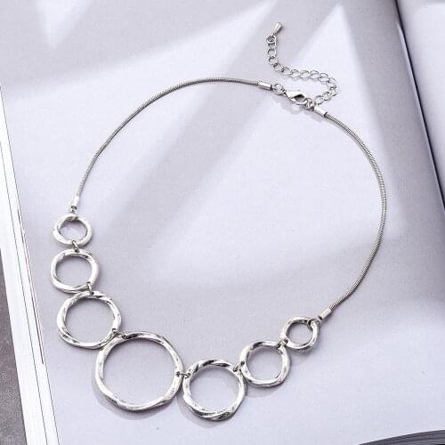 Necklaces & Pendants Jewelry For Women Neck Chokers Antique Circles VIntage Accessories For Female Suspension Unusual Decoration