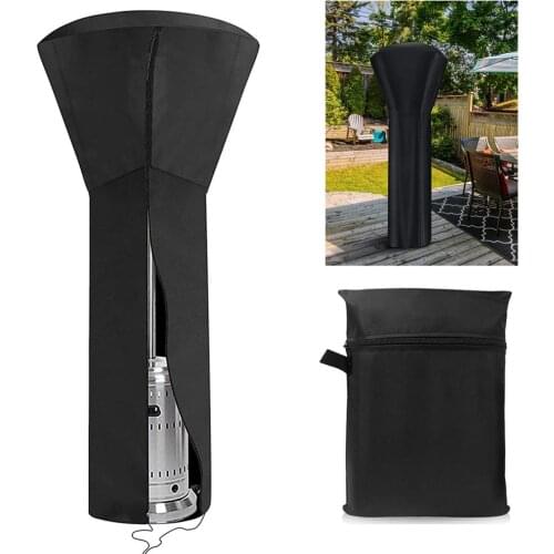 Patio Heater Cover with Zipper, Waterproof Outdoor Standing Round Heater Covers for Home Garden Courtyard Outdoor Heaters