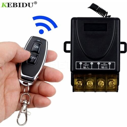 KEBIDU 433Mhz Universal Wireless Remote Control Switch Receiver AC 240V 110V and 1pc Remote Controls Transmitter