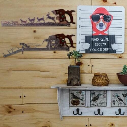 Cut Hand Saw Metal Art Ornament Wall Hanging Decoration Unique Fathers Day Gift Decor for Home Living Room Bedroom GQ