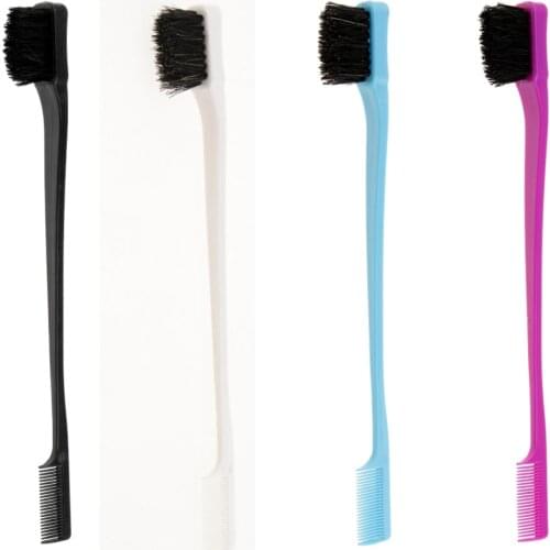 Edge Control Brush Double Sided Comb Hair Gel Smooth Natural Look Choose Double Ended Comb Hair Styling Combs