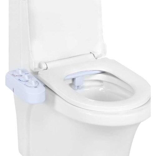 Toilet Seats Bidet Non-Electric Cold Hot Water Bidets Sprayer with Double Nozzle Bathroom Intelligent WC Attachment Ass Clean