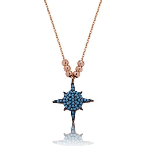 Tevuli 925 Sterling Silver Blue Star Women Necklace