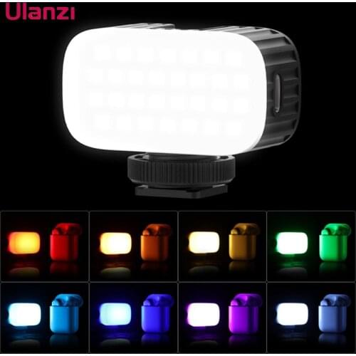 Ulanzi VL15 Mini RGB LED Video Light For Camera Gopro Light Mod with Diffuser for DSLR Gopro 9 8 7 Smartphone Vlog Light