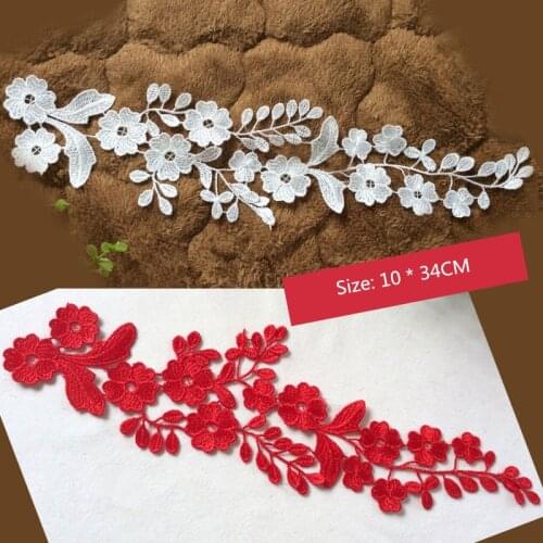 10pieces/lot Water Soluble Exquisite Lace Flower Patch DIY Wedding Shoes Wedding Dress Decoration Materials RS1479