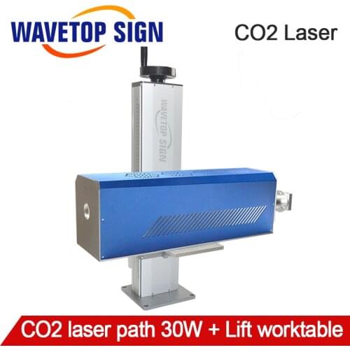 WaveTopSign 30W CO2 Metal Laser Path +Lift Worktable Lift Range 500mm