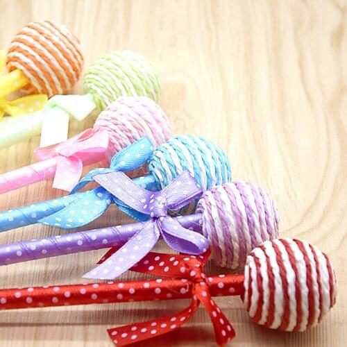 24 pcs Factory direct selling creative stationery cute bow knot student gift lollipops ballpoint pen