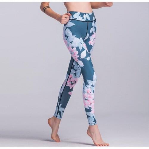 Explosion Style Womens Yoga Pants High Waist Polyester Printing Fitness Sports Running Leggings Tight Dance Pants