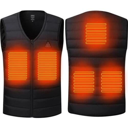 Electric Heated Vest USB Heating Carbon Fiber 3 Temperature Levels Safe Electric Warm Vest For Winter Outdoor Camping Hiking