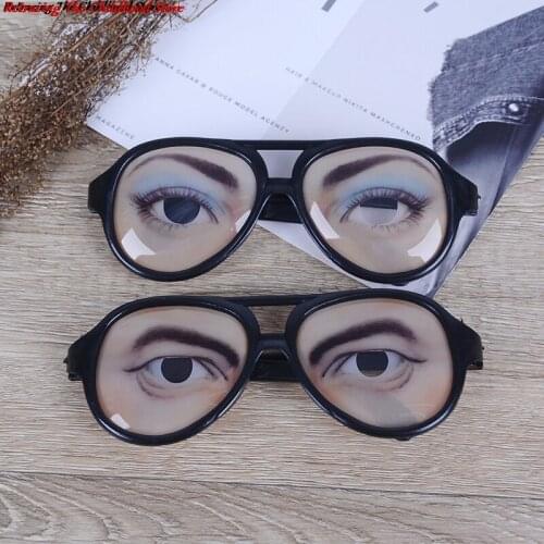 1pcs Party Funny Glasses Fake Novelty Gag Prank Eye Ball Joke Toy