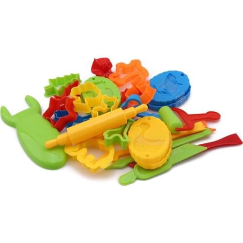 23PCS DIY Slime Plasticine Mold Modeling Clay Kit Slime Plastic Play Dough Tools Set Cutters Moulds Toy for children Kid Gift