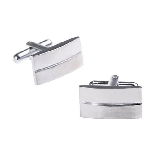6 Pair Free Shipping Classic Two Lines Mens Cufflinks For Groomsmen Gifts Classic Sliver Blank Cuffs Male French Cufflink CL-020