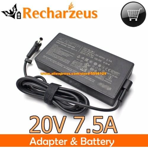 Genuine Ac Adapter ADP-150CH B A18-150P1A Charger 20V 7.5A 150W 6.0mm Power Supply For ASUS ROG G512LI G731GW GL531GT Laptop