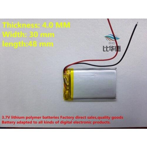 Free shipping)(5pieces/lot) 043048 600mah lithium- polymer battery quality goods quality of CE FCC ROHS certification authority