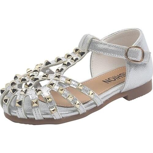 CNFSNJ brand Summer Baby Boys Fashion Casual Soft Shoes Toddler Barefoot Beach Sandals Children rivet Flat 26-36