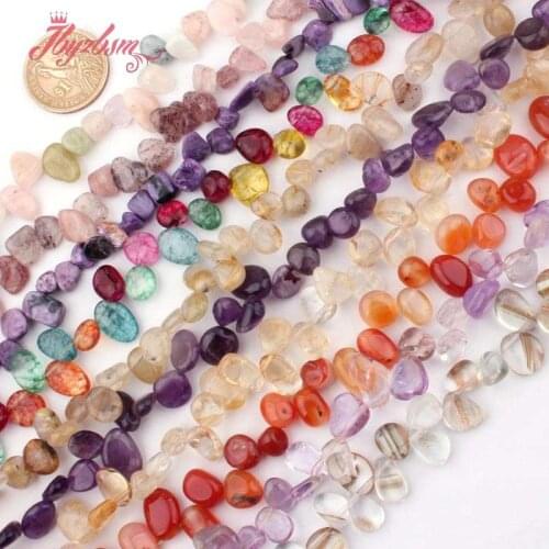 6x10-8x13mm Irregular Shape Larimar,Quartz,Amazonite Beads Natural Stone Beads For DIY Necklace Jewelry Making 15" Free Shipping