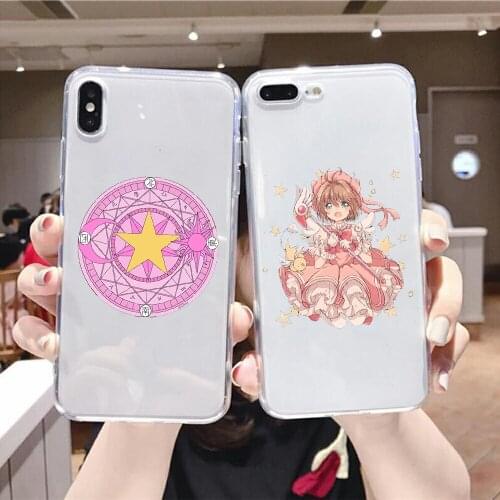 Card Captor Sakura Cartoon Cute Phone Case For Samsung Galaxy A 3 5 7 8 10 20 21 30 40 50 51 70 71 E S 2016 2018 4G transparent