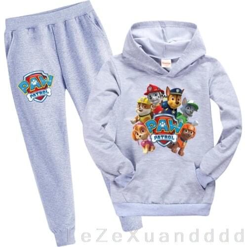 PAW PATROL Boys Girls Anime Clothing Spring Autumn Kids Hoodies+Pant Tracksuits Suits Children Baby Cartoon Sets