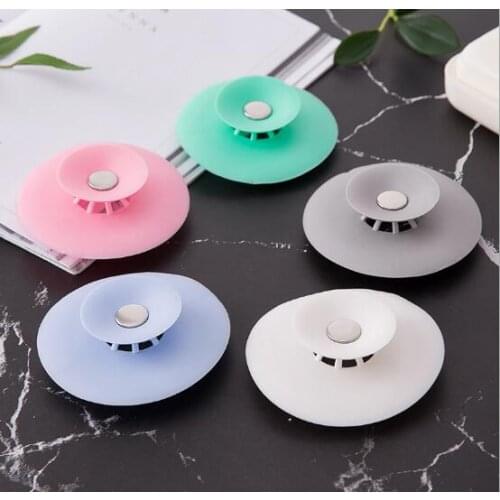 Home press odor-proof sealed silicone floor drain kitchen bathroom sink drain block filter