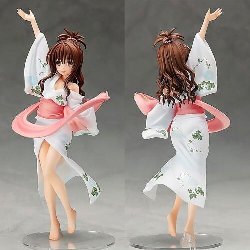 0 To LOVE Tit Mikan Yuuki Bathrobe Kimono Deviluke Scale Painted 21cm PVC Sex Girl Anime Adult Game Figure Toy Gift