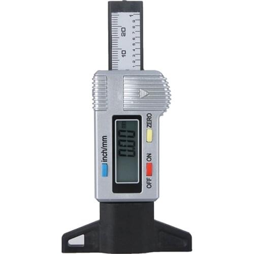 KKMOON Digital LCD display Tyre Tire Tread Depth Gauge 0-25.4mm Metric/inch diagnostic tool Suitable for measuring tread depth