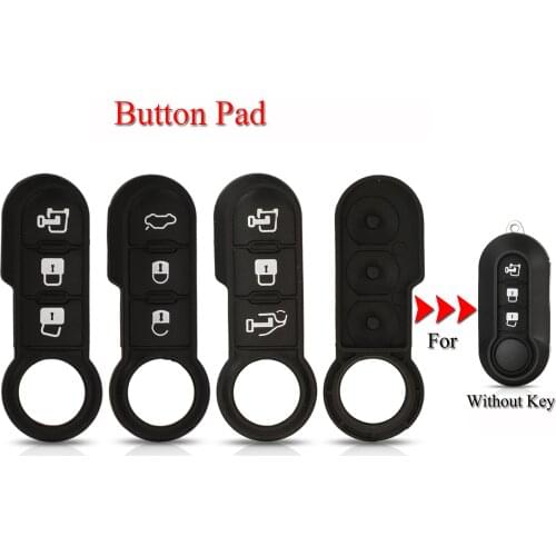 Kutery Remote Car Key Shell Button Pad For Fiat 500 Punto Ducato Stilo Panda 3Buttons Replacement