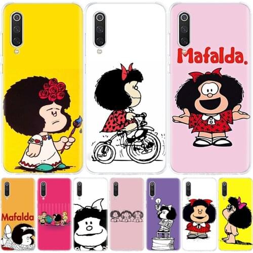Mafalda Phone Case for Xiaomi Redmi Note 10 9S 9 8T 9 8 7 7A 8A 9A 9C 6A 6 S2 K20 S30 Pro Fashion Cover Capa