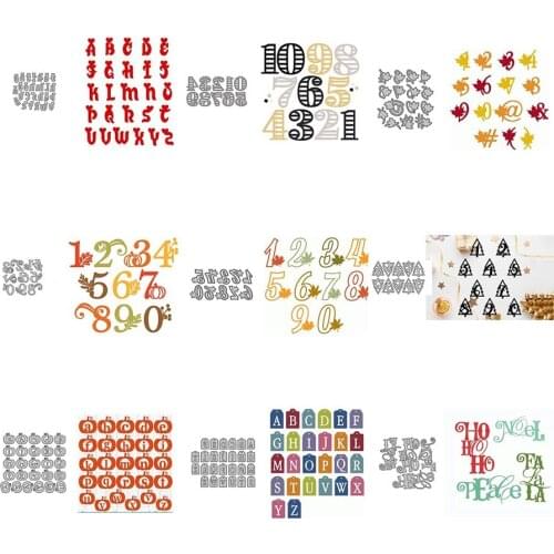 Metal Cutting Dies Personality Number Alphabet Background Scrapbooking Paper Craft Punch Knife Embossing Art Cutter Dies