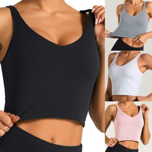 Fashion Tank Tops Solid Color Sports Vest Fashion Women Sleeveless Solid Color Casual Vest Ladies Movement Short Tank Tops 2021
