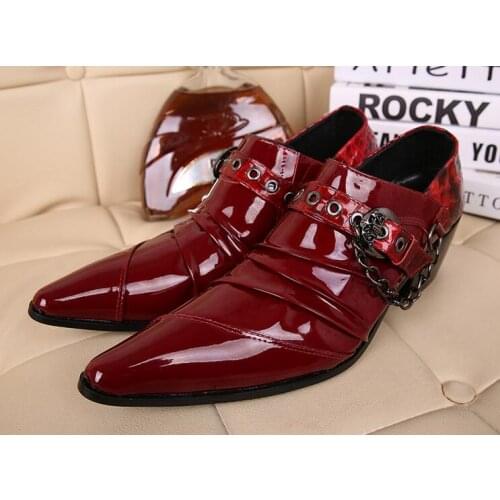 Muhuisen Men's Patent Leather Shoes