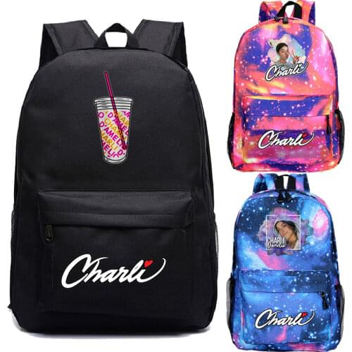 New Charli Damelio Backpack Teenager Girls School Bag Women Fashion Travel Rucksack Mochila Charli D'Amelio Childrens Backpack