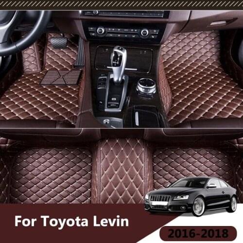 Custom Car Floor Mats For Toyota Levin Hybrid 2016 2017 2018 Auto Carpets Accessories Car Styling Interior Rugs Waterproof