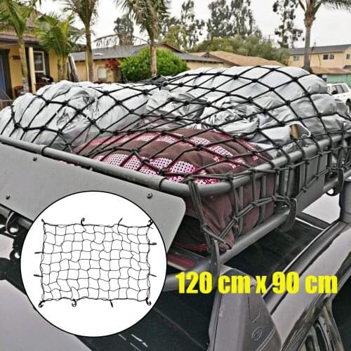 90x120cm Roof Rack Cargo Net 3' x 4' Stretches to 6' x 8' For Nissan Frontier Toyota Tacoma Chevy Colorado
