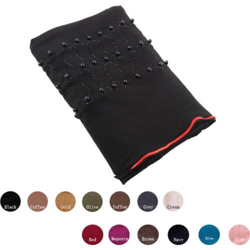 Redline D12-Two side redline Stretchy Jersey Hijab with Design 12 Scarf stones 2020 netherlands muslim women shawl