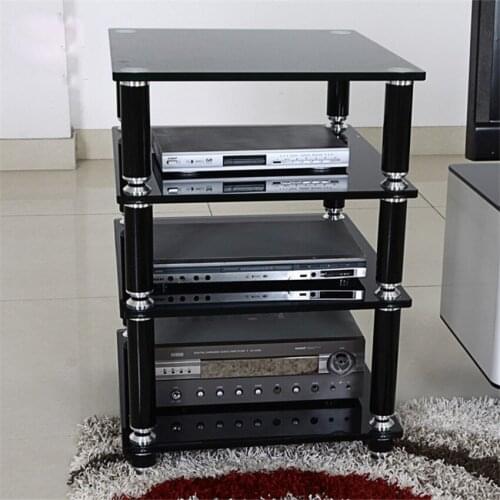 S-008 audio cabinet tempered glass to cabinet speakers power amplifier cabinet theater equipment rack four or five layers