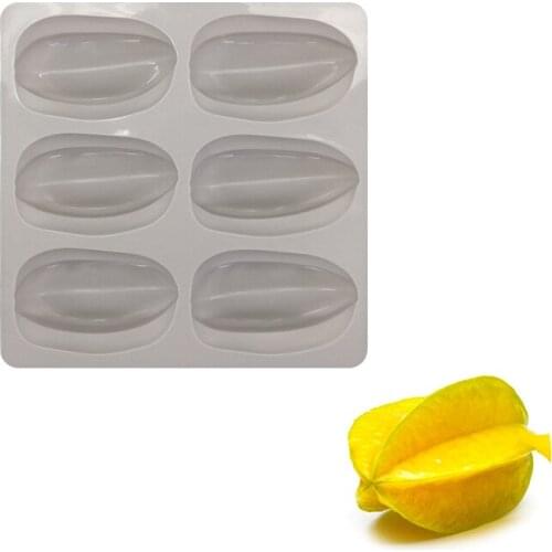 Silicone 6 Cavity Carambola shape Cake Mold Chocolate Fondant Bakeware Decoration Tool For Baking Dessert Tools