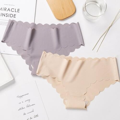 Women ruffles Underwear Invisible Seamless T Panties G-String Female Sexy Thongs Intimates Lingerie Ladies Briefs 1pcs LR710