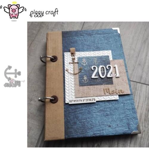 Piggy Craft metal cutting dies cut die mold Anchor letters Scrapbook paper craft knife mould blade punch stencils dies