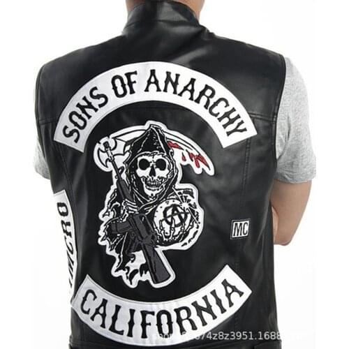 New Arrival Hot TV Sons of Anarchy Cosplay Costume Mens Zipper Hoodie Warm Coat Jacket Autumn Winter Sweatshirts Hoodie