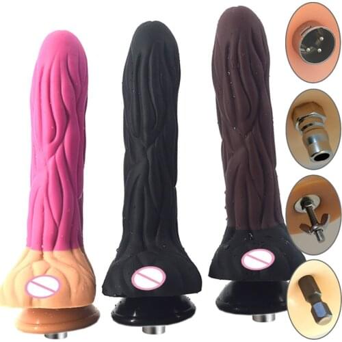 Advanced Sex Machine Attachment 3XLR Accessories Vegetables Balsam Pear Dildo With Eggs Suction Cup Penis For Women Man Y64