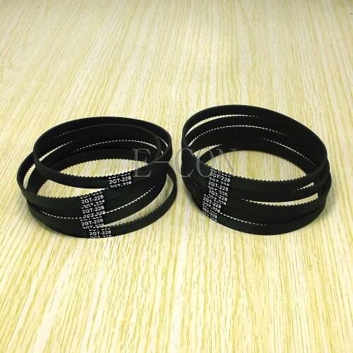 10pcs/lot 228-GT2 Loop Timing Belt Width 6mm GT2 Belt Rubber Fiberglass Inner Length 228mm 114 Teeth for GT2 Timing Pulley
