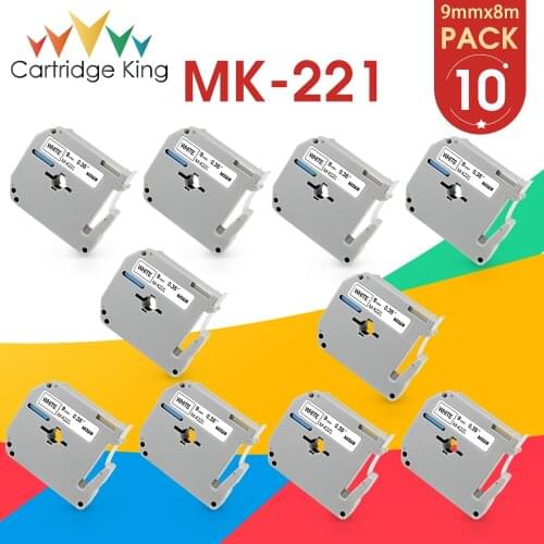 Mixed Color MK-231 MK-221 MK-131 MK-121 MK231 MK 231 12mm Label Tape Compatible for Brother P-touch PT-80 Label Maker Printer